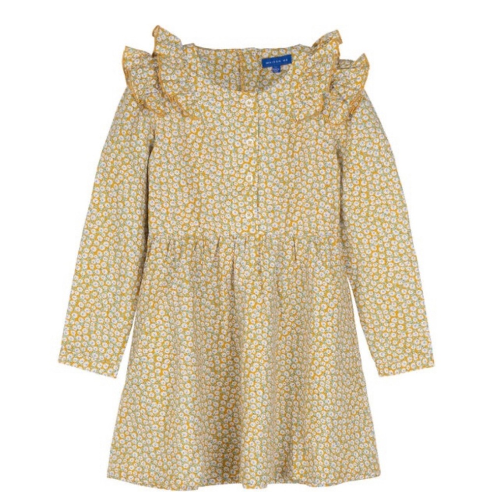 Maison Me Lexi Dress by Maisonette in Marigold Ditsy Flower 4T